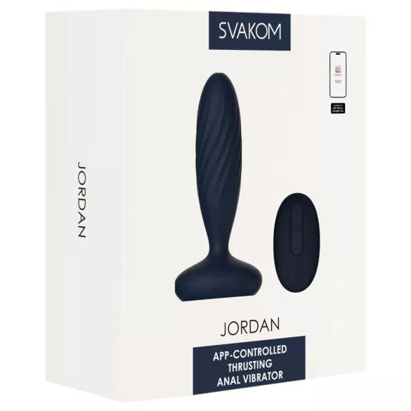 Svakom Jordan - Aplikacijsko vodeni analni vibrator (moder)