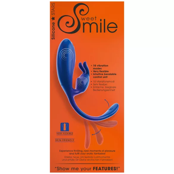 Smile - vibrator za G-točko in klitoris - modra