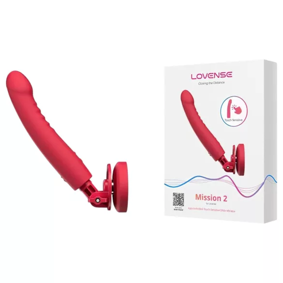 LOVENSE Mission 2 - pametni vibrator s priseskom (rdeč)