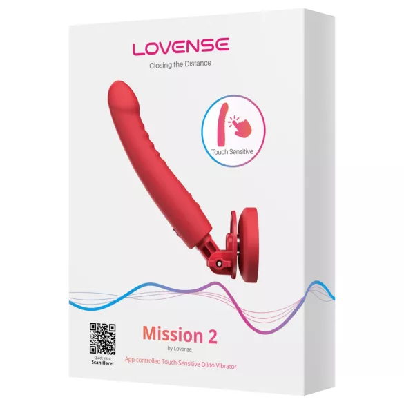 LOVENSE Mission 2 - pametni vibrator s priseskom (rdeč)
