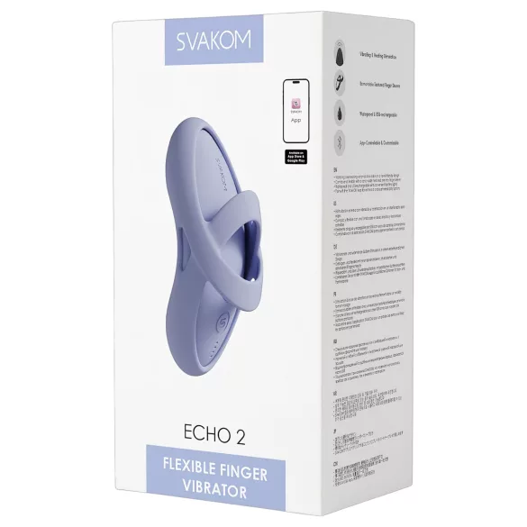 Svakom Echo 2 - aplikacijsko vodeni prstni vibrator (moder)