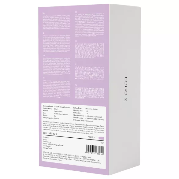 Svakom Echo 2 - vibracijski prstni stimulator - roza