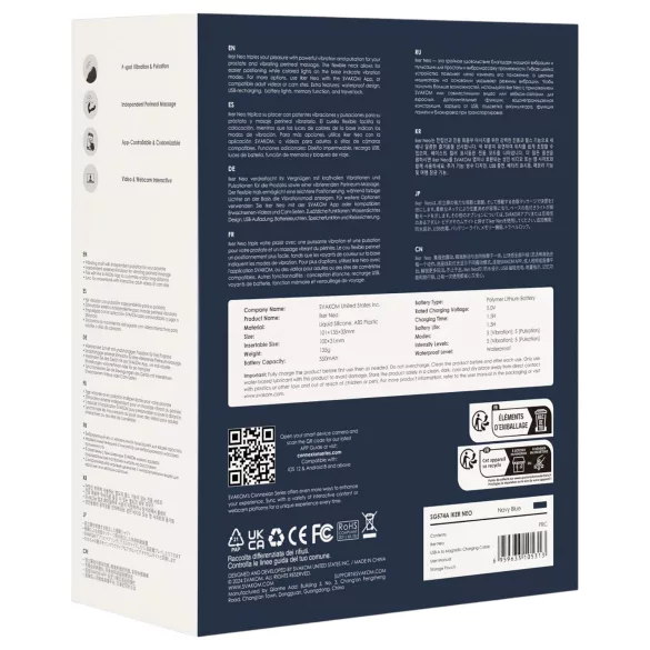 Svakom Iker Neo - interaktivni analni vibrator s pulziranjem - modra