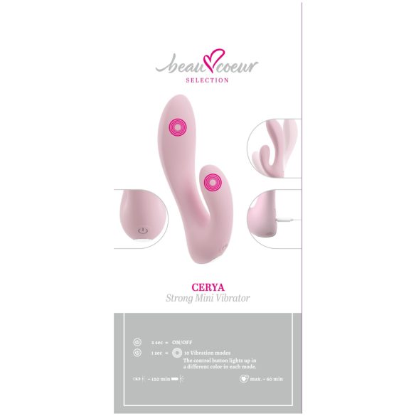 Beau Coeur Cerya - mini vibracijska stimulator (svetlo roza)