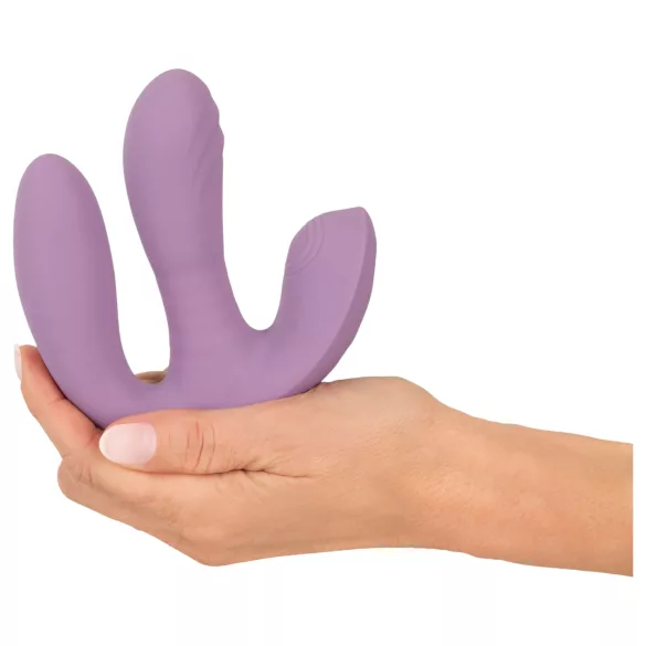 Beau Coeur Mireva - vibrator s tremi rokavi - daljinski upravljalnik - vijoličen