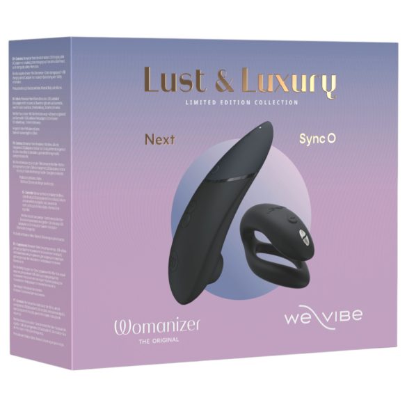 Womanizer Lust&Luxury - komplet vibratorjev za klitoris in pare (črna)