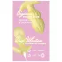 Cuties Mini - analni čep z rebrasto teksturo - rumen vibracijski plug