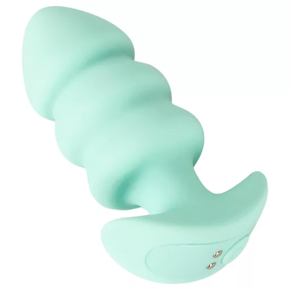 Cuties Mini - analni čep z vibracijo - krogličast - zelena