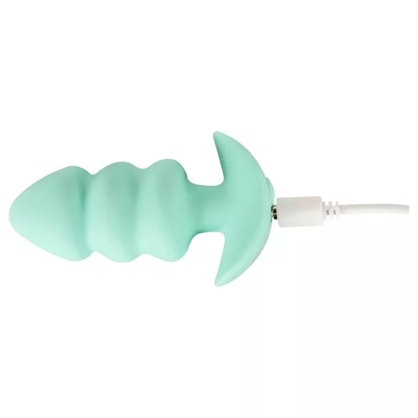 Cuties Mini - analni čep z vibracijo - krogličast - zelena