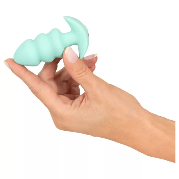 Cuties Mini - analni čep z vibracijo - krogličast - zelena