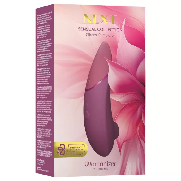 Womanizer Next - vibrator za klitoris z zračnimi valovi - roza - akumulatorski