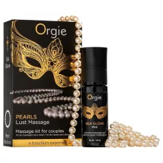   Orgie Pearls Lust - erotična ogrlica z biseri in masažni gel 30ml
