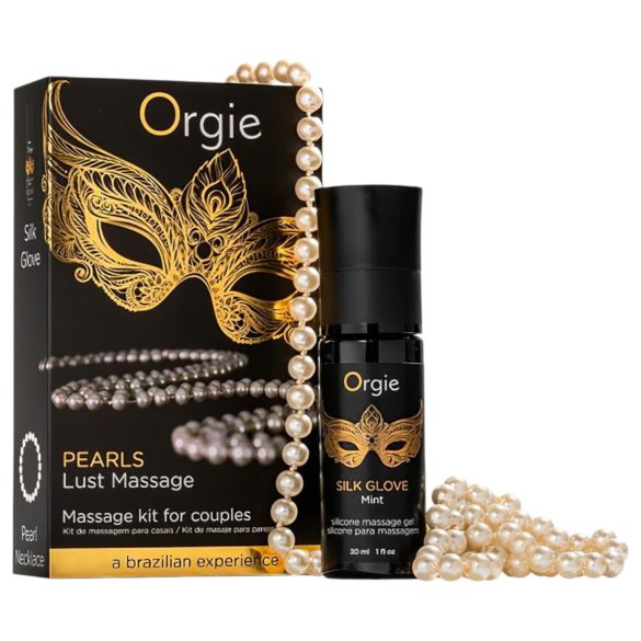 Orgie Pearls Lust - biserna ogrlica in masažni gel (30ml)