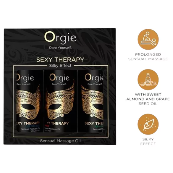 Orgie Sexy Therapy - masažno olje set - občutkov polno - 3x30 ml