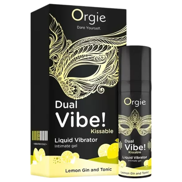 Orgie Dual Vibe - uniseks tekoči vibrator - Gin Tonic (15 ml)