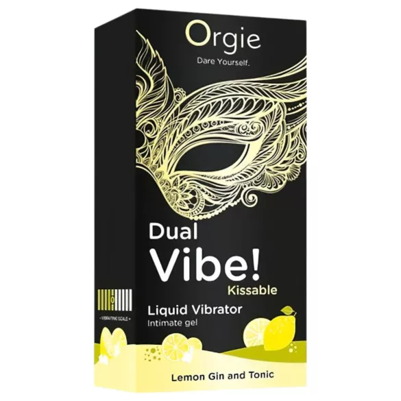 Orgie Dual Vibe - uniseks tekoči vibrator - Gin Tonic (15 ml)