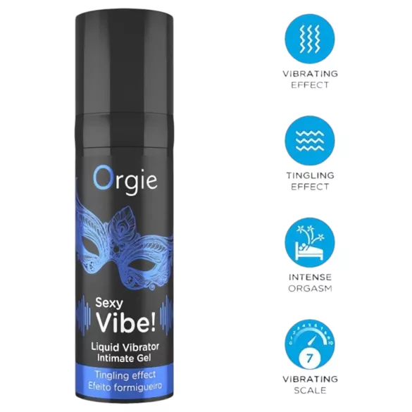 Orgie Bunny - vibracijski obroč za penis set - črna