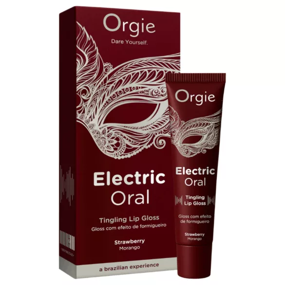 Orgie Electric Oral - šminka za ustnice z mravljinčastim učinkom - jagoda (10 ml)