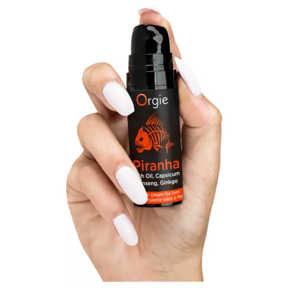 Orgie Piranha Power Cream stimulativna krema za moške (15 ml)