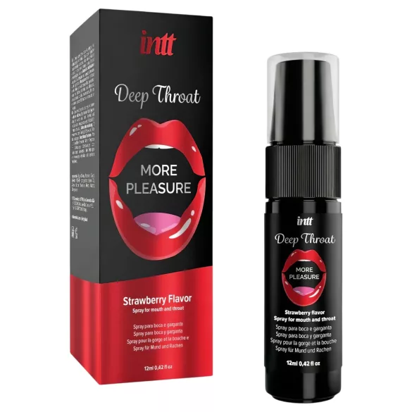 intt Deep Throat - pršilo za globoko grlo - jagoda (12 ml)