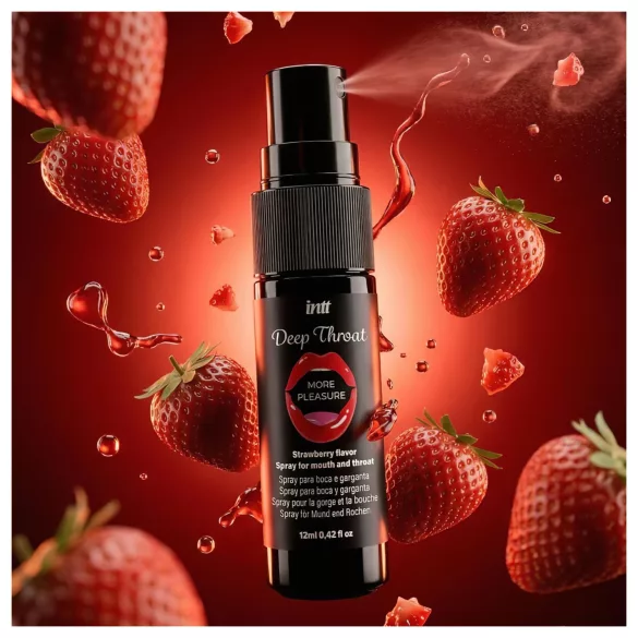 intt Deep Throat - pršilo za globoko grlo - jagoda (12 ml)