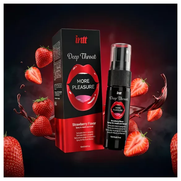 intt Deep Throat - pršilo za globoko grlo - jagoda (12 ml)