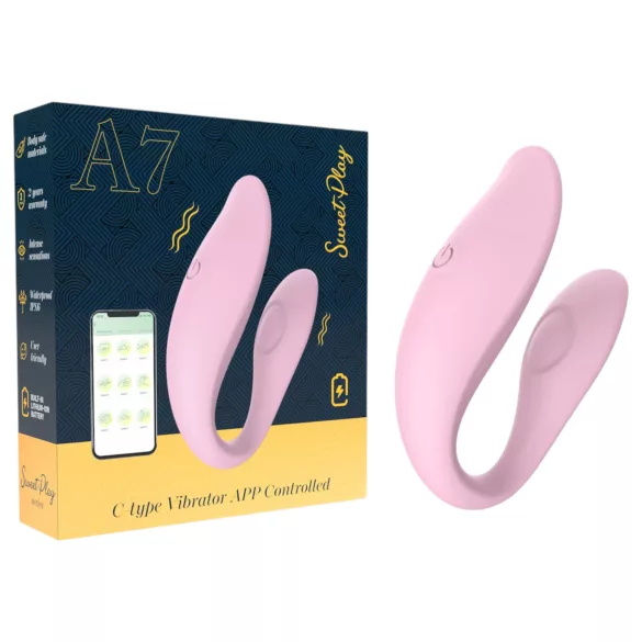 Sweet Play - aplikacija-voden vibrator za pare (roza)