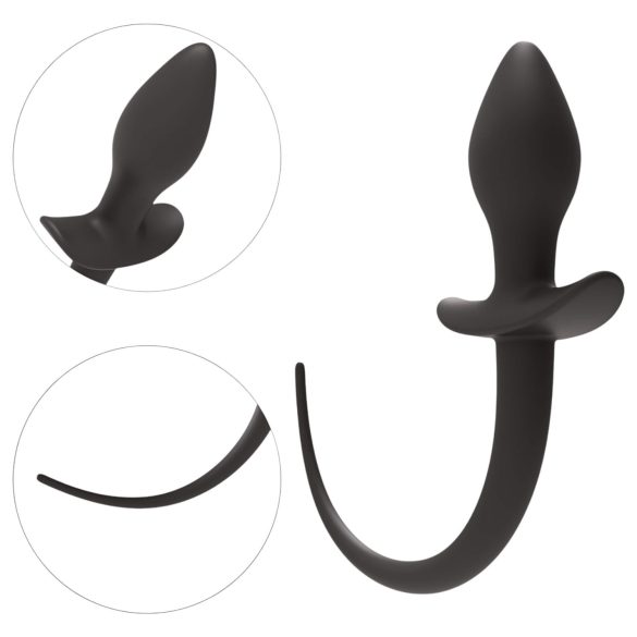 Wild Play - analni čep z repom - črna