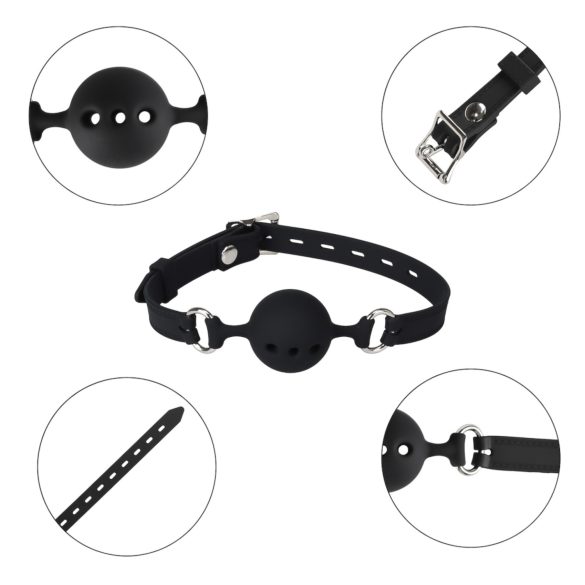 Wild Play - silikonska gag krogla - črna