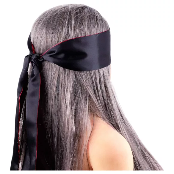 Wild Play - saten preveza za oči - črna roza