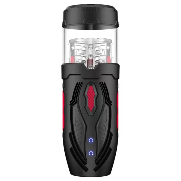 Men's Play - masturbator za moške - potiskajoče vrtenje - črna