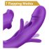 Sweet Play - G-točka vibrator z jezikom in gibljivo glavo - vijoličen