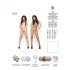 Passion BS001 - mrežasti bodystocking z velikimi očesi - bela - S/L
