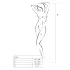 Passion BS007 - mrežasti bodystocking vzorčast - črna - S-L