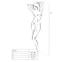 Passion BS010 - odprt mrežast catsuit - črna - S-L