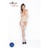 Passion BS031 - odprt catsuit - bela - S-L