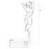 Passion BS058 - mrežasti odprti bodystocking - črna - S-L