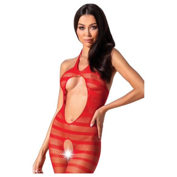 Passion BS081 - z ovratnikom kapri pajac - rdeč (S-L)