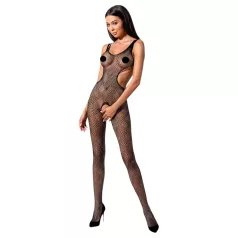   Passion BS085 - seksi odprt bodystocking - mozaik vzorci - črna S-L