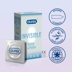 Durex Invisible XL - zelo velik kondom (10 kosov)