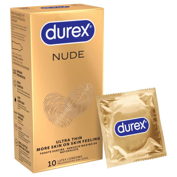 Durex Nude - tanek kondom - 10 kos
