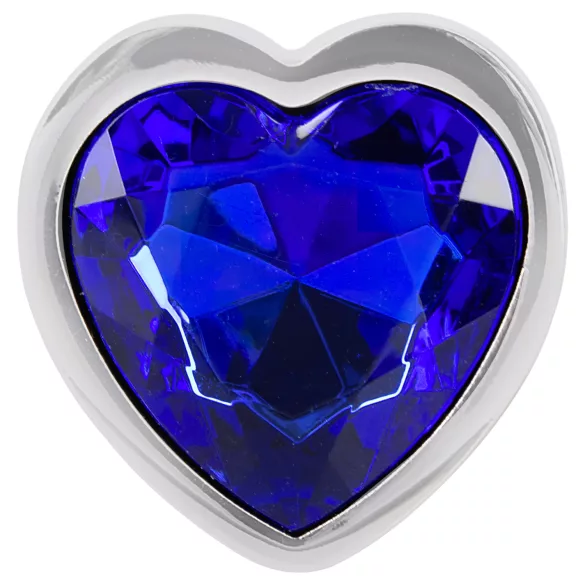 Magic Shiver - analni čep iz kovine s kamnom - moder