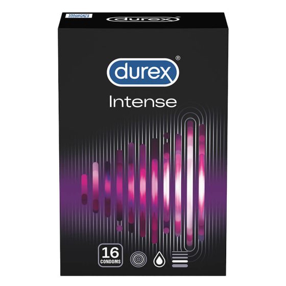 Durex Intense - kondomi z rebri in pikami (16 kosov)