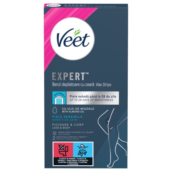 Veet Expert - depilacijski trakovi - za suho kožo - 12 kos