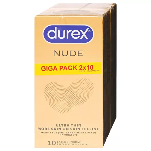 Durex Nude - ultra tanka kondoma (2×10 kos)