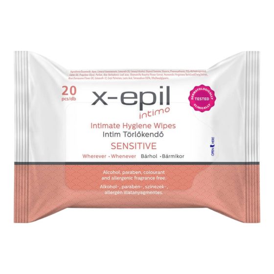 X-Epil Intimo Sensitive - intimni robčki (20 kosov)