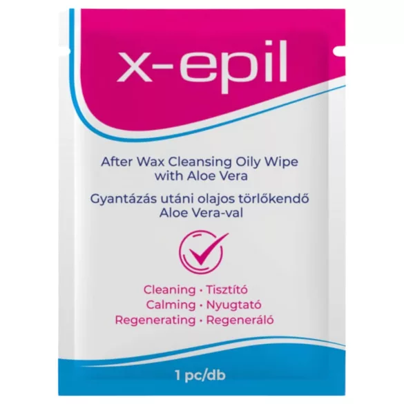 X-Epil - robček za odstranjevanje voska po depilaciji - aloe vera - 1 kos