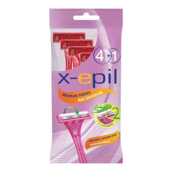 X-Epil - ženski brivnik za enkratno uporabo, 2 rezila (5 kosov)