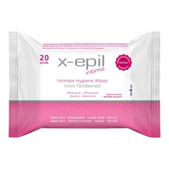 X-Epil Intimo - intimni robčki (20 kosov)