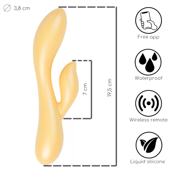 Desirel Desire Dew - pametni vibrator z nastavkom za klitoris (rumen)